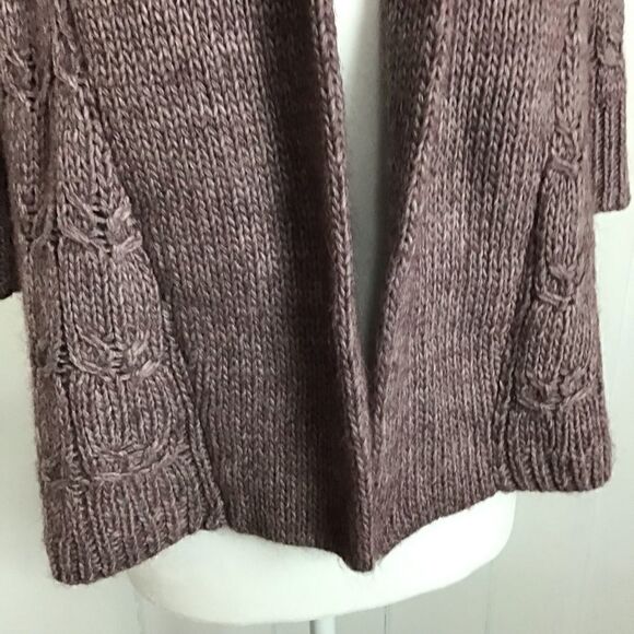 Ann Taylor LOFT Alpaca Sweater, Purple Plum Cardigan, Size Small - Picture 3 of 7
